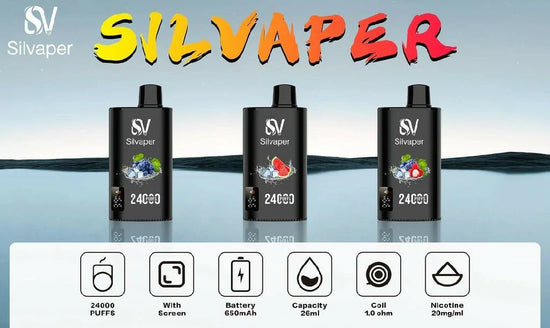 Experience Ultimate Vaping Pleasure with SILVAPER 24000 Puffs - Adjustable Airflow & LED Screen